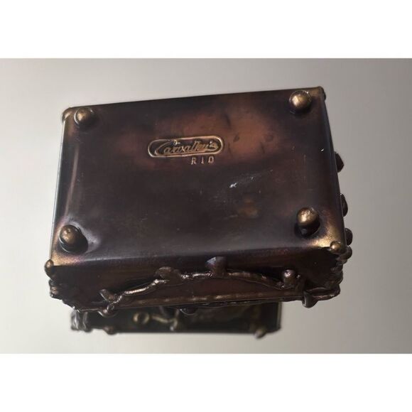 Rare Carvalhu’s Copa Collection Rio Brazil Brutalist Metal Amethyst Trinket Box - Picture 4 of 11